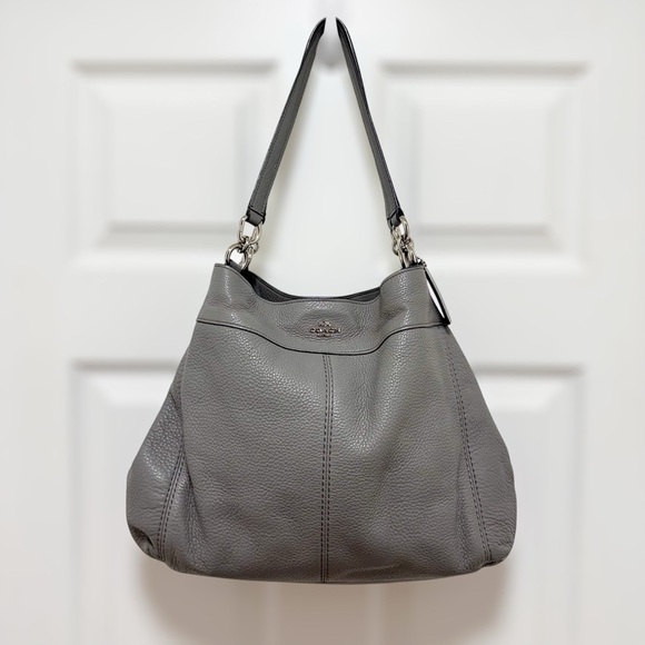 Coach Lexy Shoulder Bag | Style F57545 | Gray Pebbled Leather | 2017 ✨ - Picture 1 of 11